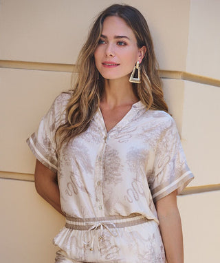 Blouse Short Sleeve Safari