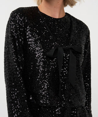 Blazer Short Bow Sequins
