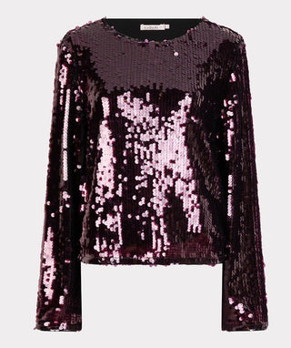 Top Flared Sleeve Sequins